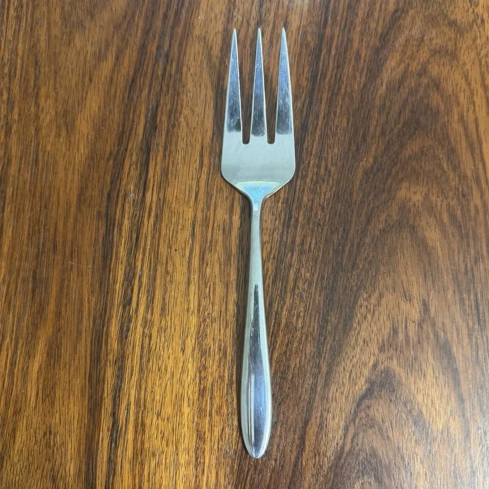 Oneida Mooncrest Solid Cold Meat Serving Fork MCM Stainless Steel